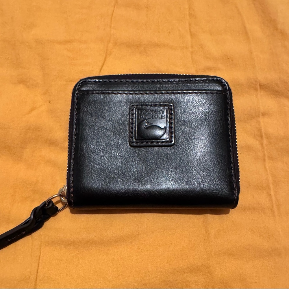 Dooney & Bourke Black Zip Around Leather Wallet